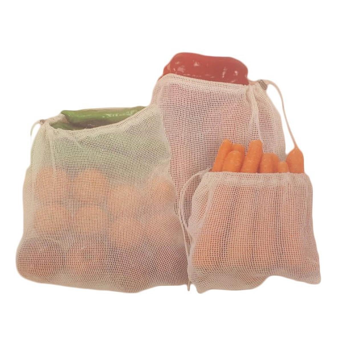 Duett Herbruikbare Fruit- En Groentezakjes - Biologisch Katoen - 6 Stuks