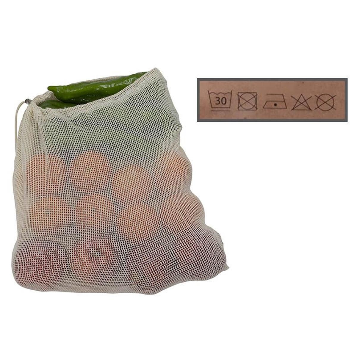 Duett Herbruikbare Fruit- En Groentezakjes - Biologisch Katoen - 6 Stuks